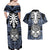 personalised-polynesia-skull-couples-matching-off-shoulder-maxi-dress-and-hawaiian-shirt-with-boars-tusk-blue-arty-vibe