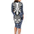 personalised-polynesia-skull-family-matching-long-sleeve-bodycon-dress-and-hawaiian-shirt-with-boars-tusk-blue-arty-vibe