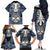 personalised-polynesia-skull-family-matching-off-shoulder-long-sleeve-dress-and-hawaiian-shirt-with-boars-tusk-blue-arty-vibe