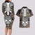 personalised-polynesia-skull-couples-matching-long-sleeve-bodycon-dress-and-hawaiian-shirt-with-boars-tusk-gold-arty-vibe