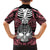 personalised-polynesia-skull-family-matching-off-shoulder-maxi-dress-and-hawaiian-shirt-with-boars-tusk-pink-arty-vibe