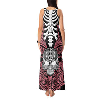Personalised Polynesia Skull Tank Maxi Dress With Boars Tusk Pink Arty Vibe LT9 - Polynesian Pride