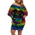 fiji-lgbt-family-matching-off-shoulder-short-dress-and-hawaiian-shirt-love-is-love-tapa-pattern-rainbow-water-color