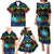 Personalised Fiji LGBT Family Matching Puletasi Dress and Hawaiian Shirt Love Is Love Tapa Pattern Rainbow Water Color LT9 - Polynesian Pride