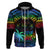 Personalised Fiji LGBT Hoodie Love Is Love Tapa Pattern Rainbow Water Color LT9 - Polynesian Pride