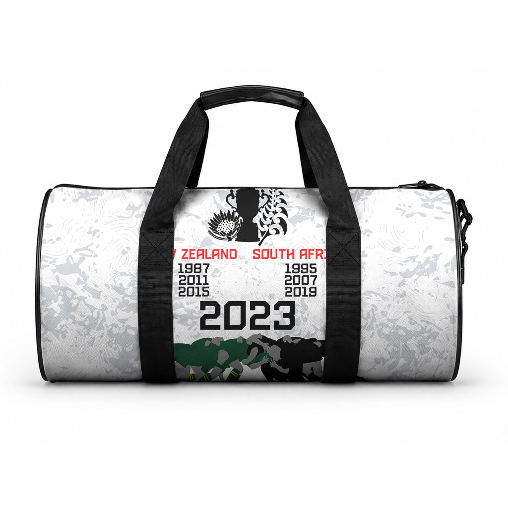 New Zealand South Africa Rugby Duffle Bag History Commemorative World Cup Winners Unique LT9 One size White - Polynesian Pride