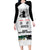 New Zealand South Africa Rugby Long Sleeve Bodycon Dress History Commemorative World Cup Winners Unique LT9 Long Dress White - Polynesian Pride