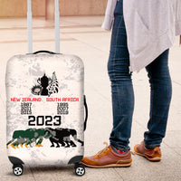 New Zealand South Africa Rugby Luggage Cover History Commemorative World Cup Winners Unique LT9 White - Polynesian Pride