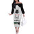 New Zealand South Africa Rugby Off The Shoulder Long Sleeve Dress History Commemorative World Cup Winners Unique LT9 Women White - Polynesian Pride