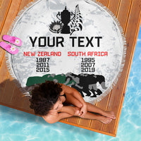 Custom New Zealand South Africa Rugby Beach Blanket History Commemorative World Cup Winners Unique LT9 - Wonder Print Shop