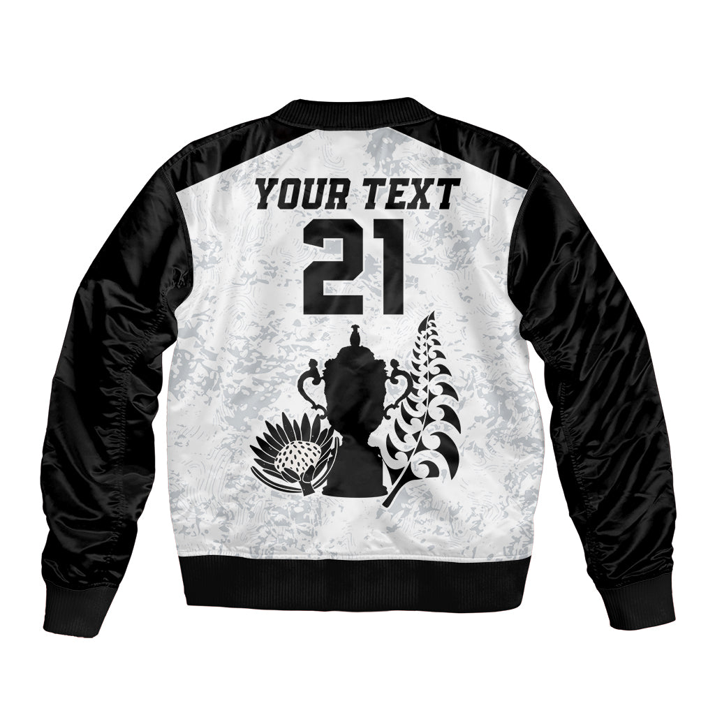 Custom New Zealand South Africa Rugby Bomber Jacket History Commemorative World Cup Winners Unique LT9 - Polynesian Pride