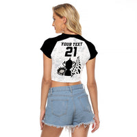 Custom New Zealand South Africa Rugby Raglan Cropped T Shirt History Commemorative World Cup Winners Unique LT9 - Polynesian Pride