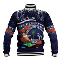Felis Pusgua Guam Santa Baseball Jacket Merry Christmas with Polynesian Tribal LT9 - Polynesian Pride