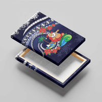 Felis Pusgua Guam Santa Canvas Wall Art Merry Christmas with Polynesian Tribal LT9 - Polynesian Pride