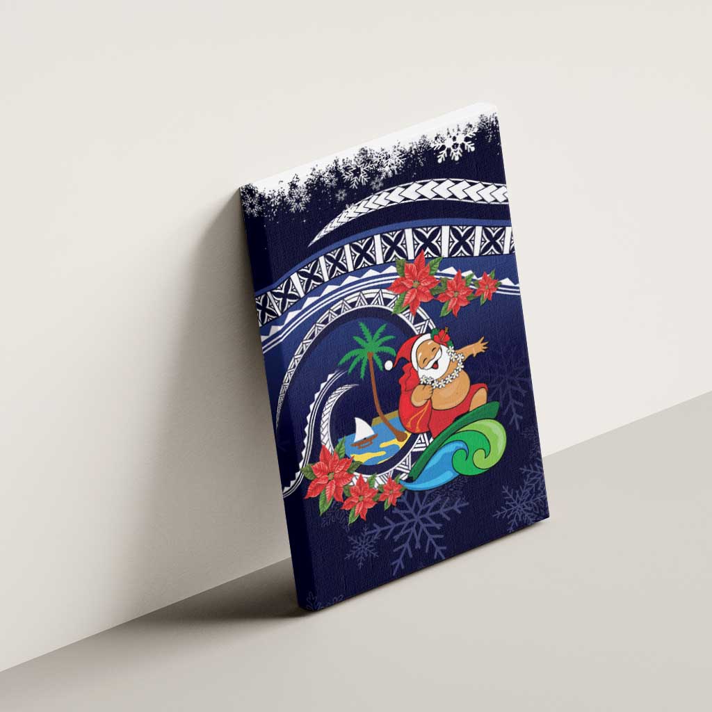Felis Pusgua Guam Santa Canvas Wall Art Merry Christmas with Polynesian Tribal LT9 - Polynesian Pride