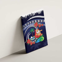Felis Pusgua Guam Santa Canvas Wall Art Merry Christmas with Polynesian Tribal LT9 - Polynesian Pride