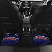 Felis Pusgua Guam Santa Car Mats Merry Christmas with Polynesian Tribal LT9 Set 2pcs - Back Blue - Polynesian Pride