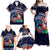 Felis Pusgua Guam Santa Family Matching Off Shoulder Maxi Dress and Hawaiian Shirt Merry Christmas with Polynesian Tribal