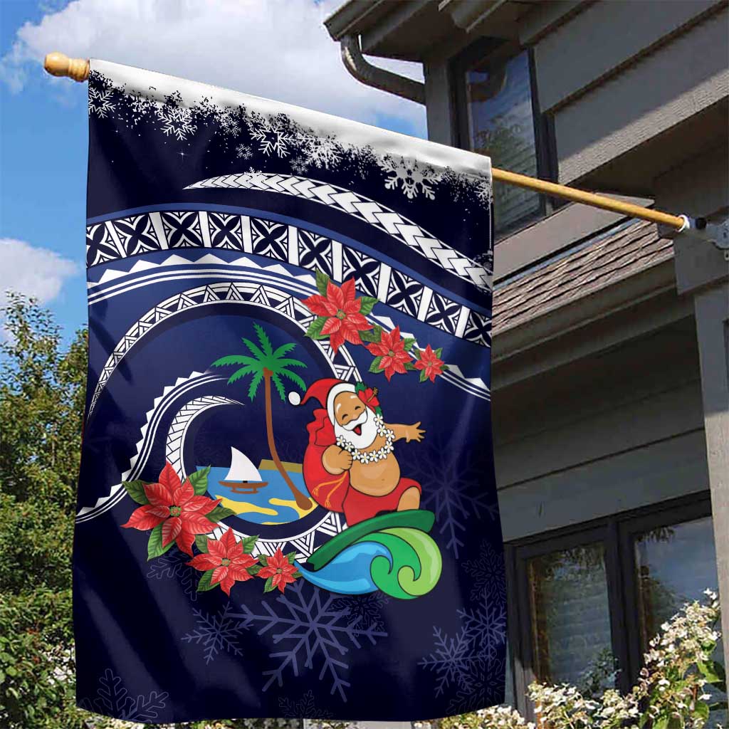 Felis Pusgua Guam Santa Garden Flag Merry Christmas with Polynesian Tribal LT9 - Polynesian Pride