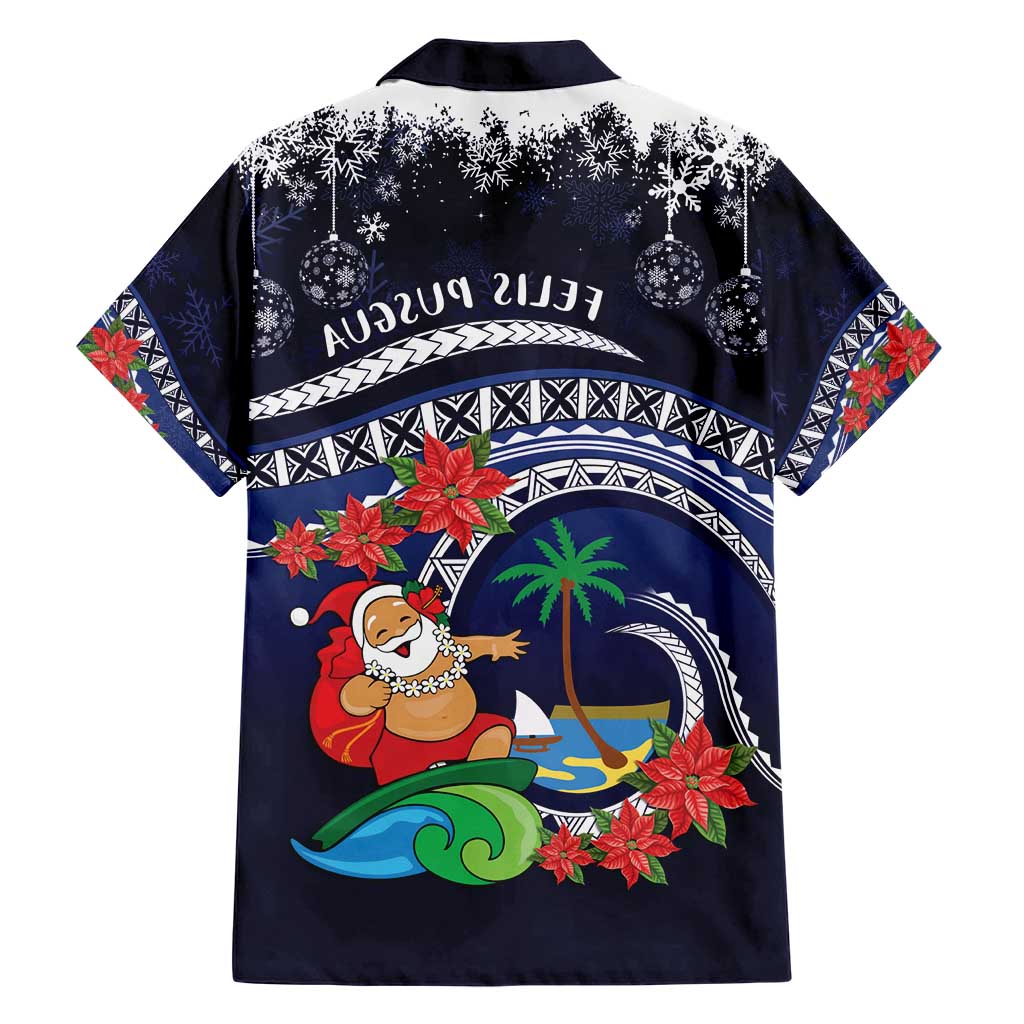 Felis Pusgua Guam Santa Hawaiian Shirt Merry Christmas with Polynesian Tribal LT9 - Polynesian Pride