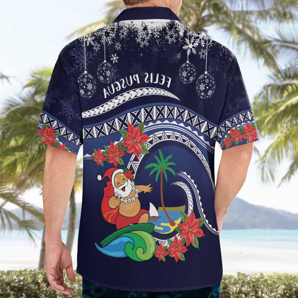 Felis Pusgua Guam Santa Hawaiian Shirt Merry Christmas with Polynesian Tribal LT9 - Polynesian Pride