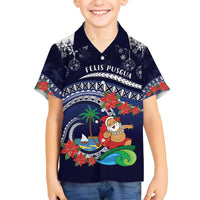 Felis Pusgua Guam Santa Hawaiian Shirt Merry Christmas with Polynesian Tribal LT9 - Polynesian Pride