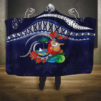 Felis Pusgua Guam Santa Hooded Blanket Merry Christmas with Polynesian Tribal LT9 - Polynesian Pride