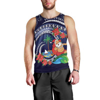 Felis Pusgua Guam Santa Men Tank Top Merry Christmas with Polynesian Tribal LT9 - Polynesian Pride