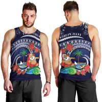 Felis Pusgua Guam Santa Men Tank Top Merry Christmas with Polynesian Tribal LT9 - Polynesian Pride