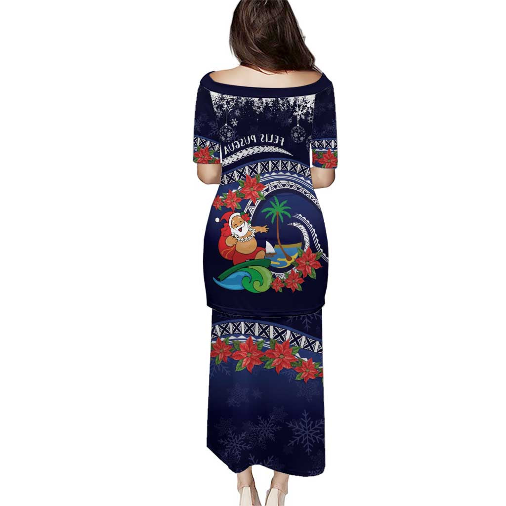 Felis Pusgua Guam Santa Puletasi Merry Christmas with Polynesian Tribal LT9 - Polynesian Pride