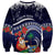 Felis Pusgua Guam Santa Sweatshirt Merry Christmas with Polynesian Tribal