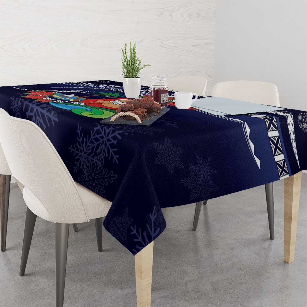 Felis Pusgua Guam Santa Tablecloth Merry Christmas with Polynesian Tribal LT9 - Polynesian Pride