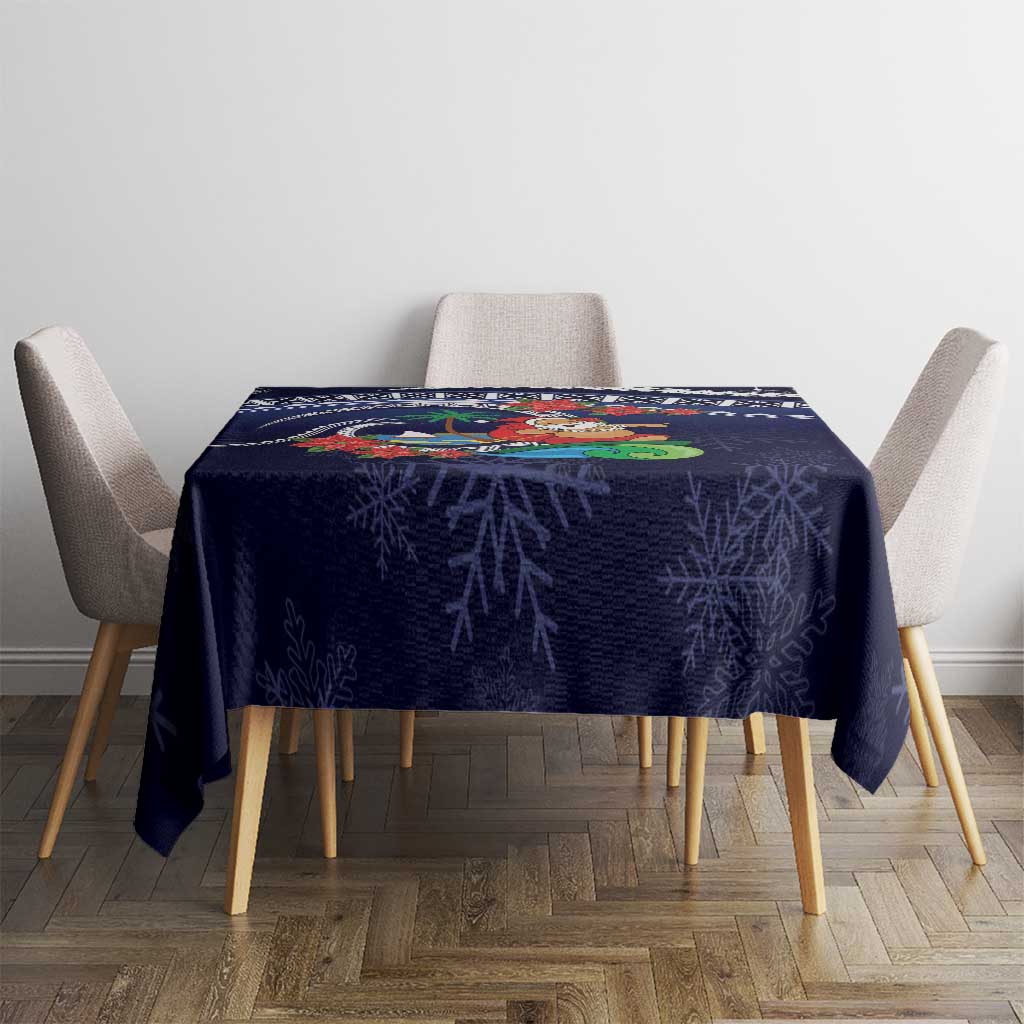 Felis Pusgua Guam Santa Tablecloth Merry Christmas with Polynesian Tribal LT9 - Polynesian Pride