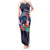 Felis Pusgua Guam Santa Tank Maxi Dress Merry Christmas with Polynesian Tribal