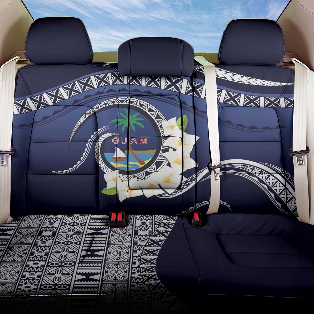 Hafai Adai Guam Guasalis Back Car Seat Cover Polynesian Tribal Pattern