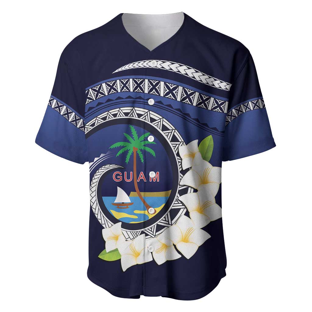 Hafai Adai Guam Guasalis Baseball Jersey Polynesian Tribal Pattern