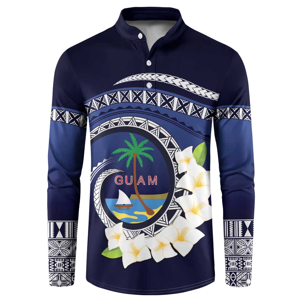 Hafai Adai Guam Guasalis Button Sweatshirt Polynesian Tribal Pattern LT9 Blue - Polynesian Pride