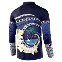Hafai Adai Guam Guasalis Button Sweatshirt Polynesian Tribal Pattern LT9 - Polynesian Pride
