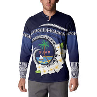 Hafai Adai Guam Guasalis Button Sweatshirt Polynesian Tribal Pattern LT9 - Polynesian Pride