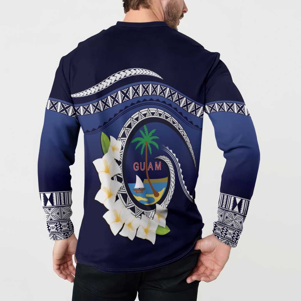 Hafai Adai Guam Guasalis Button Sweatshirt Polynesian Tribal Pattern LT9 - Polynesian Pride