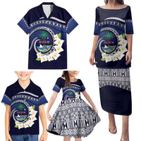 Hafai Adai Guam Guasalis Family Matching Puletasi and Hawaiian Shirt Polynesian Tribal Pattern
