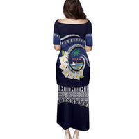 Hafai Adai Guam Guasalis Family Matching Puletasi and Hawaiian Shirt Polynesian Tribal Pattern