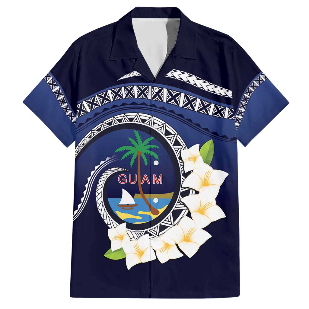 Hafai Adai Guam Guasalis Hawaiian Shirt Polynesian Tribal Pattern LT9 Blue - Polynesian Pride