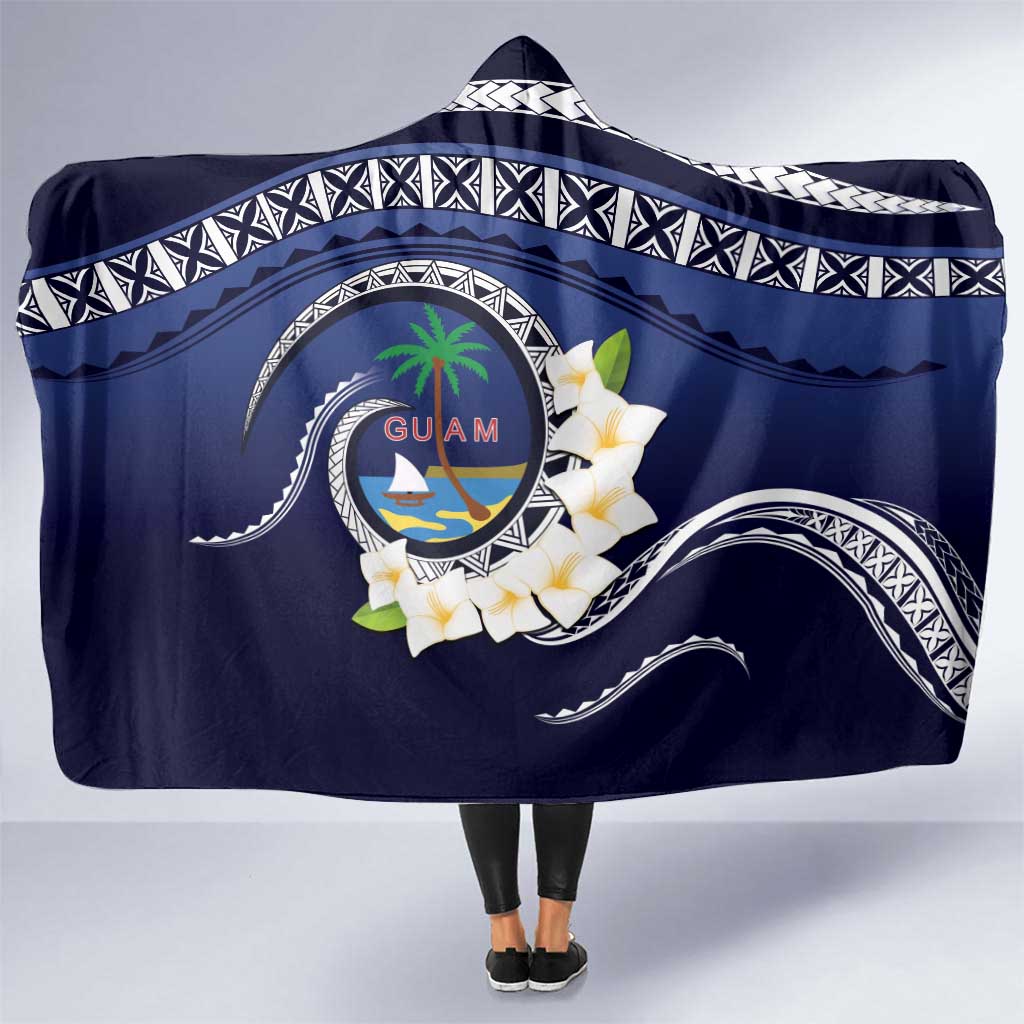 Hafai Adai Guam Guasalis Hooded Blanket Polynesian Tribal Pattern LT9 One Size Blue - Polynesian Pride