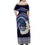 Hafai Adai Guam Guasalis Off Shoulder Maxi Dress Polynesian Tribal Pattern