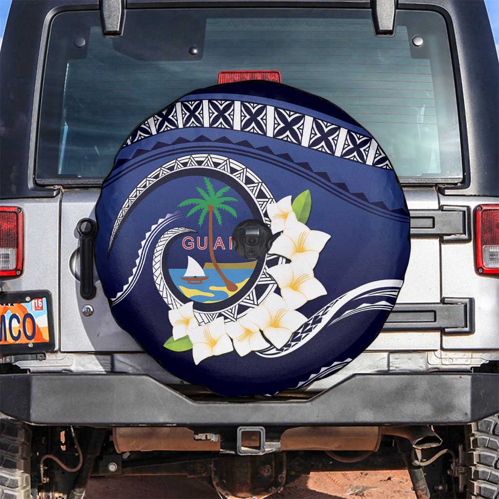 Hafai Adai Guam Guasalis Spare Tire Cover Polynesian Tribal Pattern LT9 Blue - Polynesian Pride