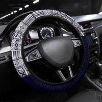Hafai Adai Guam Guasalis Steering Wheel Cover Polynesian Tribal Pattern LT9 Universal Fit Blue - Polynesian Pride