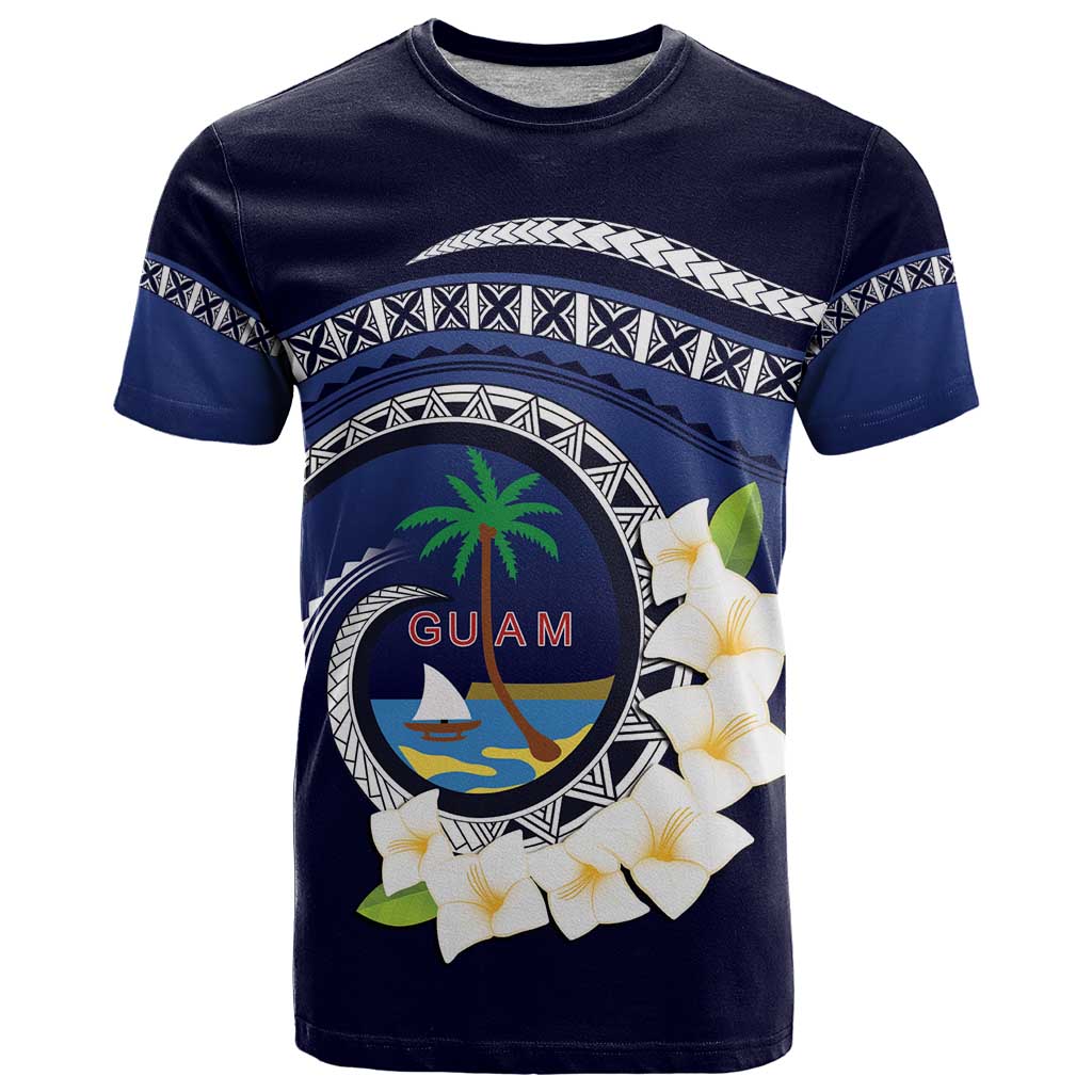 Hafai Adai Guam Guasalis T Shirt Polynesian Tribal Pattern LT9 Blue - Polynesian Pride