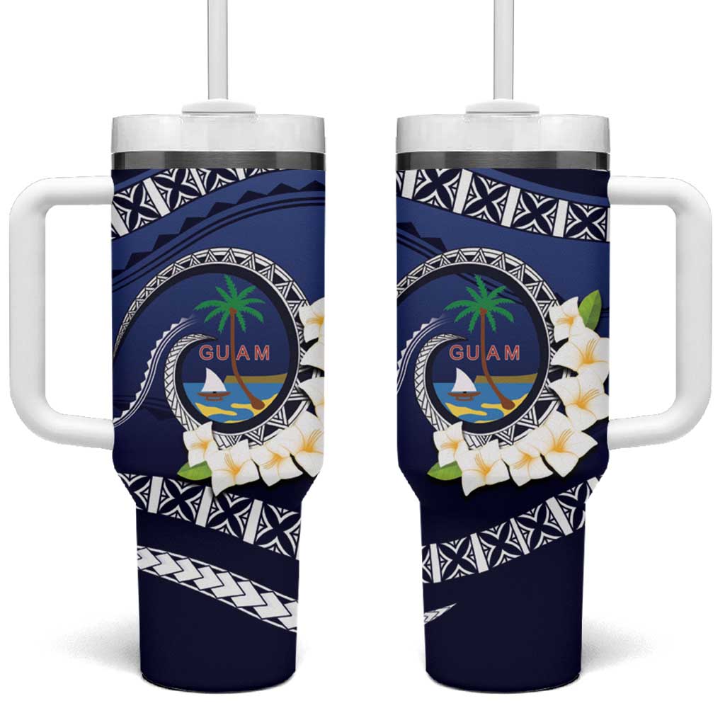 Hafai Adai Guam Guasalis Tumbler With Handle Polynesian Tribal Pattern