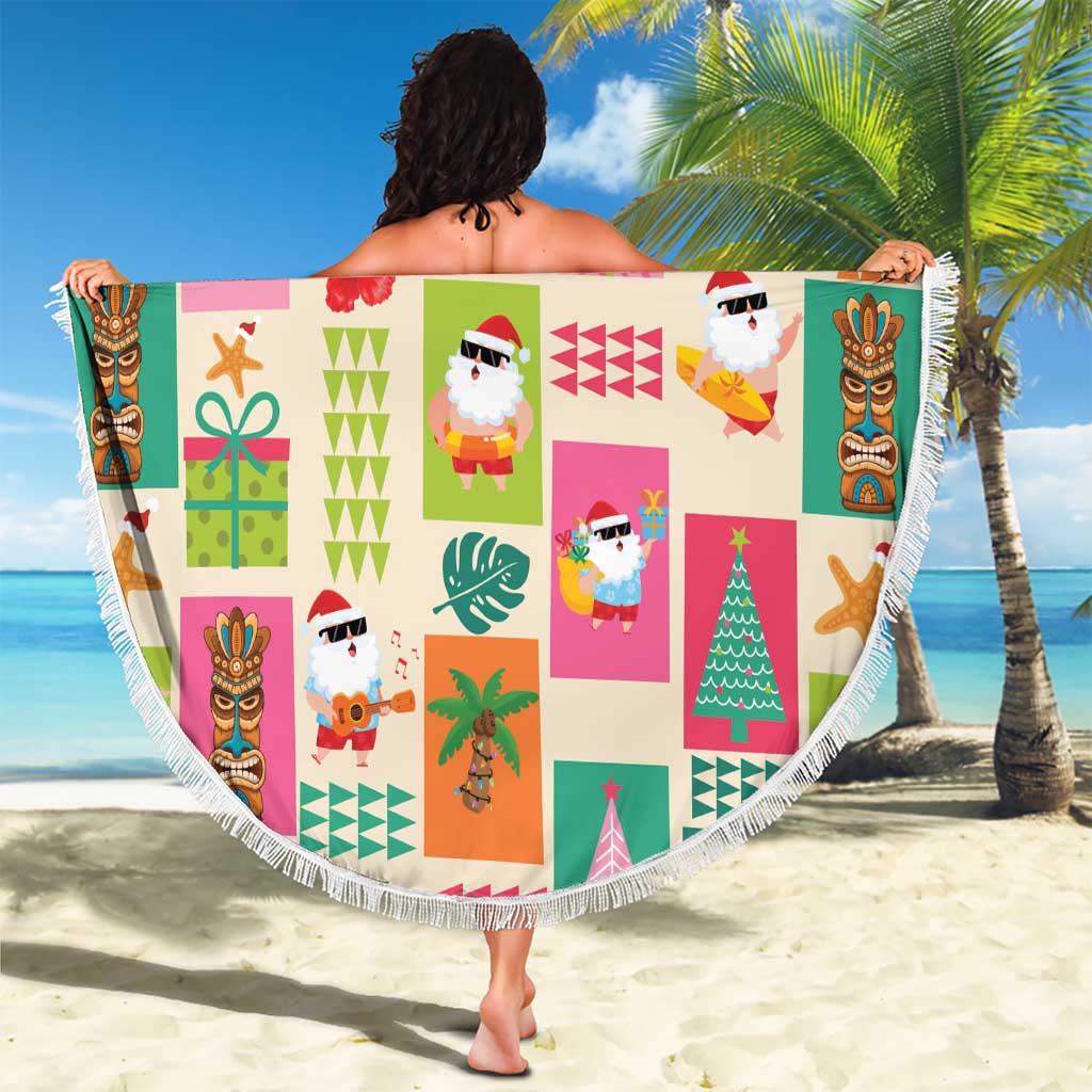 Mele Kalikimaka Hawaii Christmas Beach Blanket Funny Santan Hippie Style LT9 - Polynesian Pride